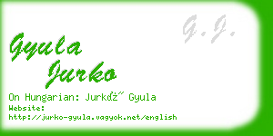 gyula jurko business card